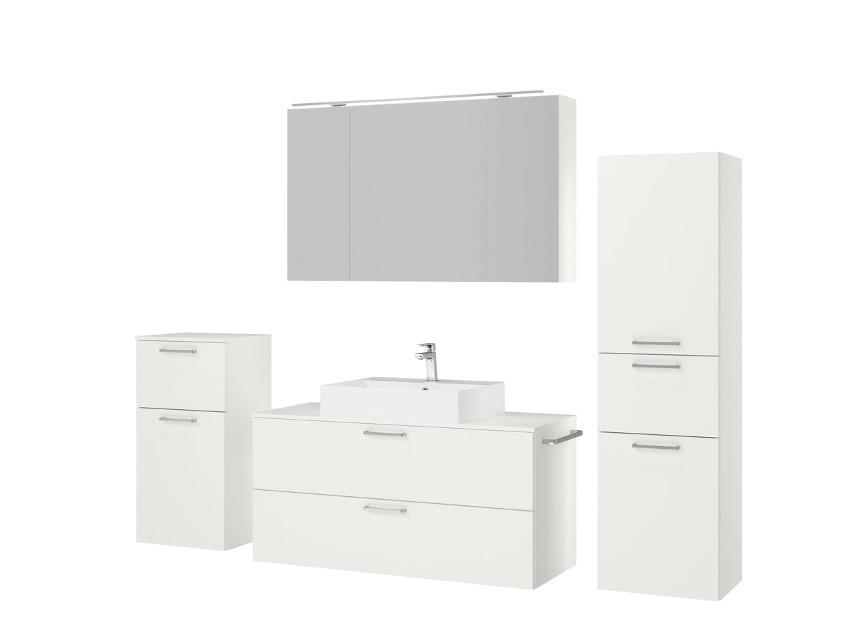 "Paris" Badmöbel Set mit Spiegelschrank 120 cm