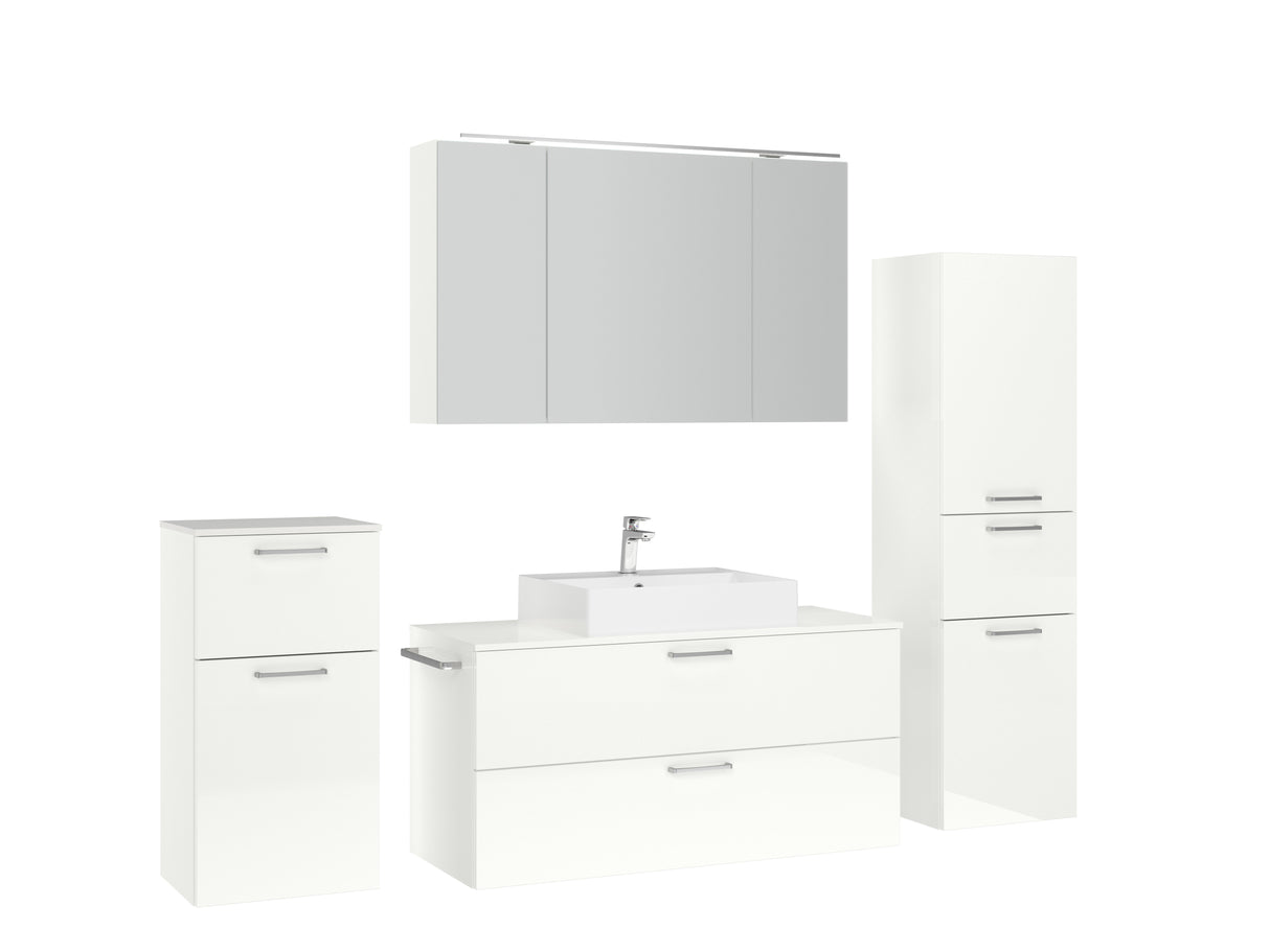 "Paris" Badmöbel Set mit Spiegelschrank 120 cm