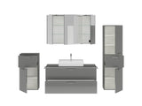 "Paris" Badmöbel Set mit Spiegelschrank 120 cm