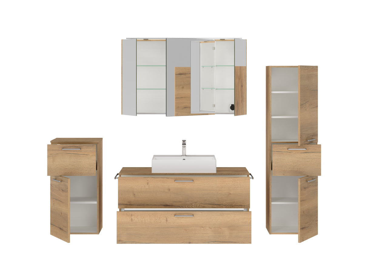 "Paris" Badmöbel Set mit Spiegelschrank 120 cm