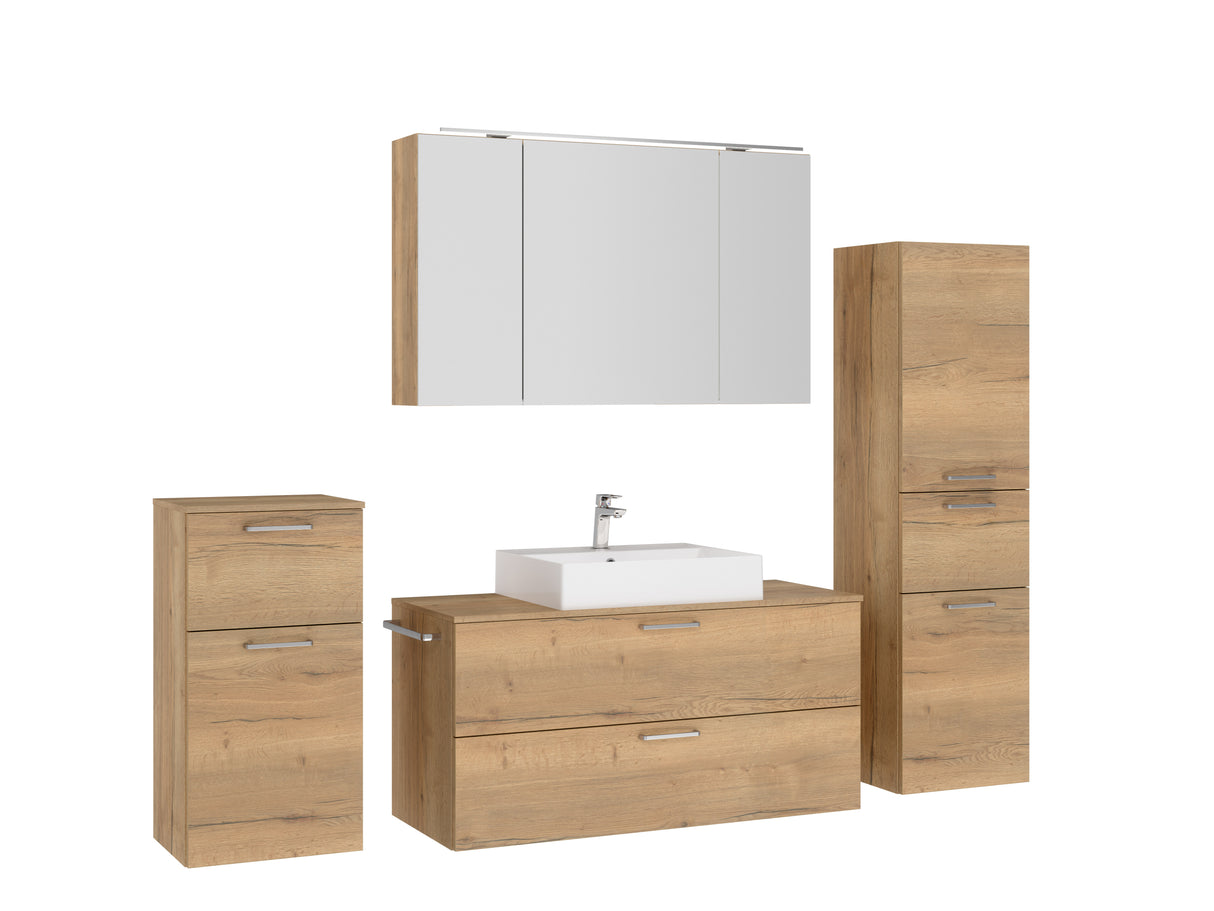 "Paris" Badmöbel Set mit Spiegelschrank 120 cm