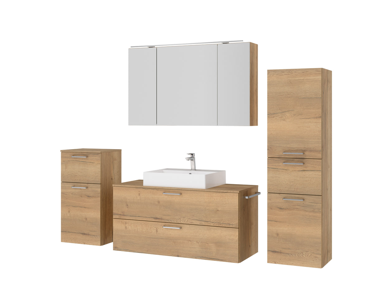 "Paris" Badmöbel Set mit Spiegelschrank 120 cm