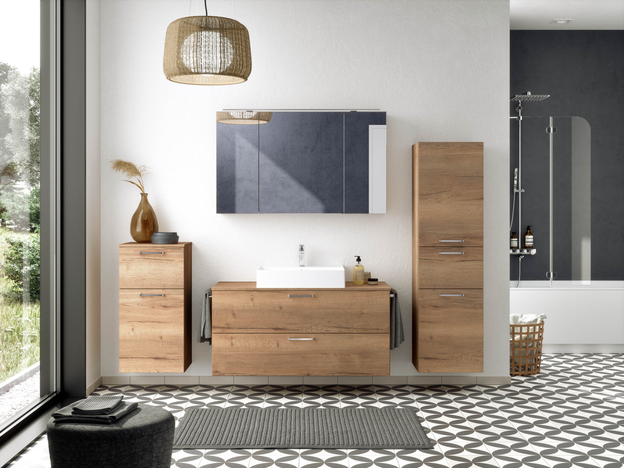 "Paris" Badmöbel Set mit Spiegelschrank 120 cm