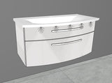 "Speed" Keramik Waschtisch weiss & WT-Unterschrank 60, 80, 100, 120 cm