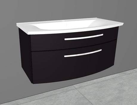"Speed" ceramic washbasin white &amp; washbasin base cabinet 60, 80, 100, 120 cm