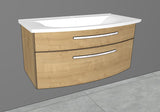 "Speed" Keramik Waschtisch weiss & WT-Unterschrank 60, 80, 100, 120 cm