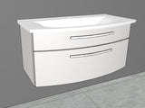 "Speed" Keramik Waschtisch weiss & WT-Unterschrank 60, 80, 100, 120 cm
