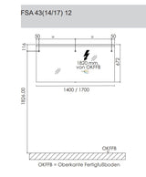 Flächenspiegel "Unique" mit LED-Beleuchtung (60, 70, 90, 100, 120, 140, 170cm)