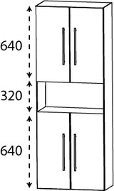 Hochschrank 60cm breit - puris Bad - HNA026002