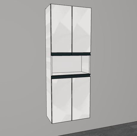 Double vasque en céramique « Q!flat » et meuble bas WT « c!puro » 152 cm de large