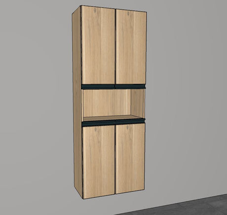 Double vasque en céramique « Q!flat » et meuble bas WT « c!puro » 152 cm de large