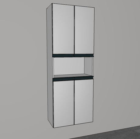 Double vasque en céramique « Q!flat » et meuble bas WT « c!puro » 152 cm de large