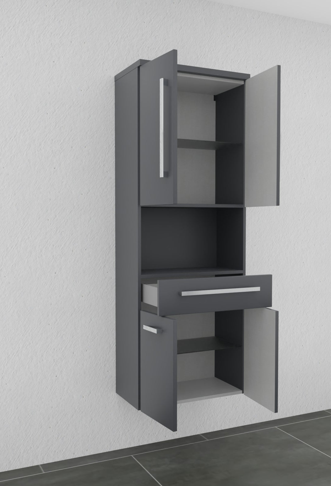 Hochschrank 60cm breit - puris Bad - HNA026001