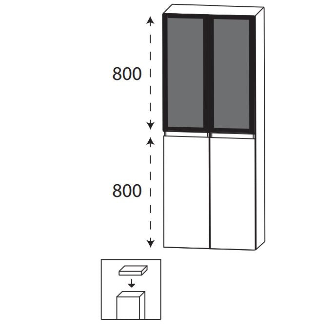 Hochschrank 60 cm breit HNA0362TG