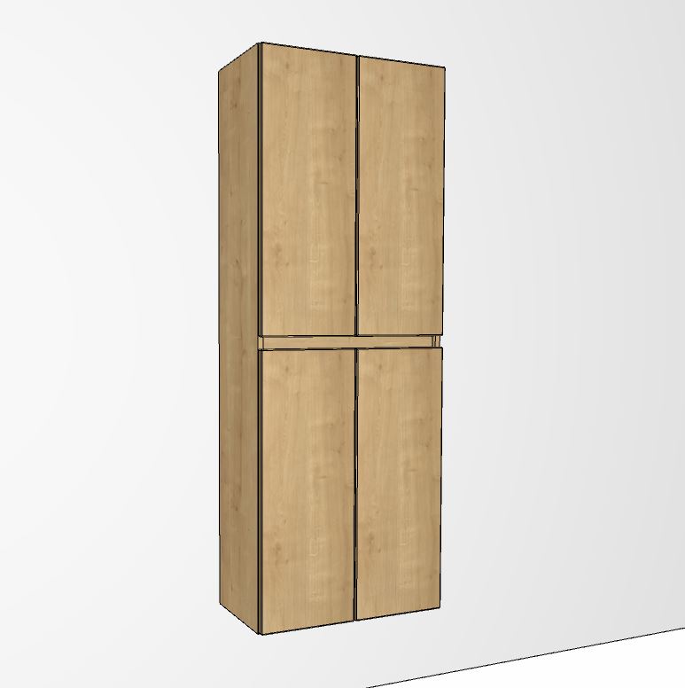 Hochschrank 60 cm breit mit Wäscheauszug HNA0362TW