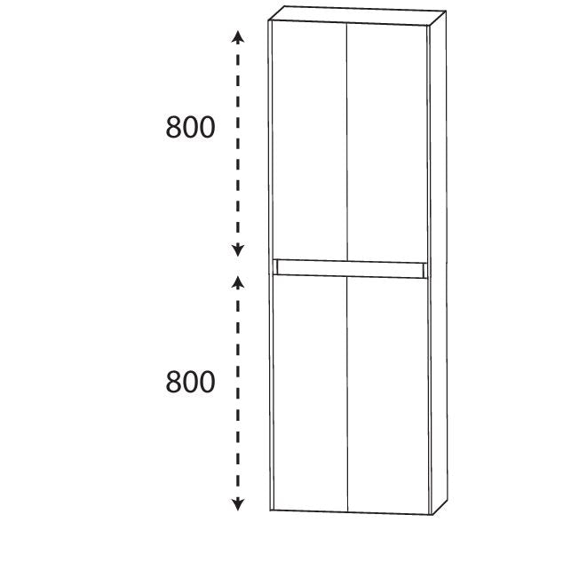Hochschrank 62cm breit - Unique by puris - HNA036A1G