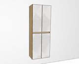 Hochschrank 60 cm breit mit Wäscheauszug HNA0362TW