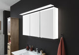 "New XP" Spiegelschrank Set (62cm, 92cm, 122cm breite) mit LED Aufbauleuchte in schwarz matt