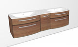 Mineralguss Waschtisch "Linea" in weiss & WT-Unterschrank 170cm