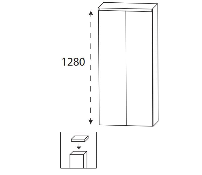 Mittelschrank 60 cm breit MNA8160TG