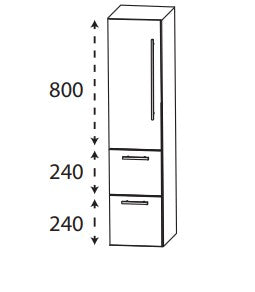 Mittelschrank 40cm breit - puris Bad - MNA87404