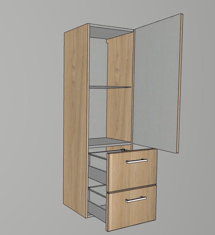 Mittelschrank 40cm breit - puris Bad - MNA87404