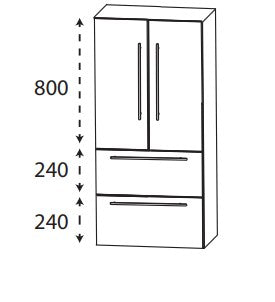 Mittelschrank 60cm breit - puris Bad - MNA87604