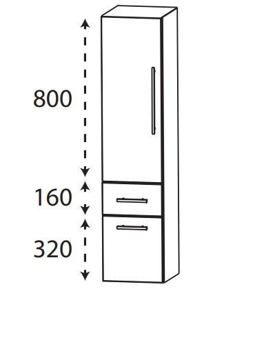 Mittelschrank 30cm breit - puris Bad - MNA8830