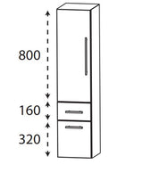 Mittelschrank 30cm breit - puris Bad - MNA8830