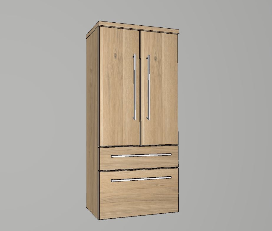 Mittelschrank 60cm breit - puris Bad - MNA8860