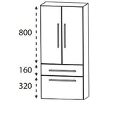 Mittelschrank 60cm breit - puris Bad - MNA8860