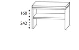 Sitzbank 60cm breit mit Sitzkissen in creme-weiß