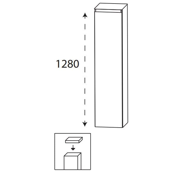 Mittelschrank 30 cm breit MNA8130TG