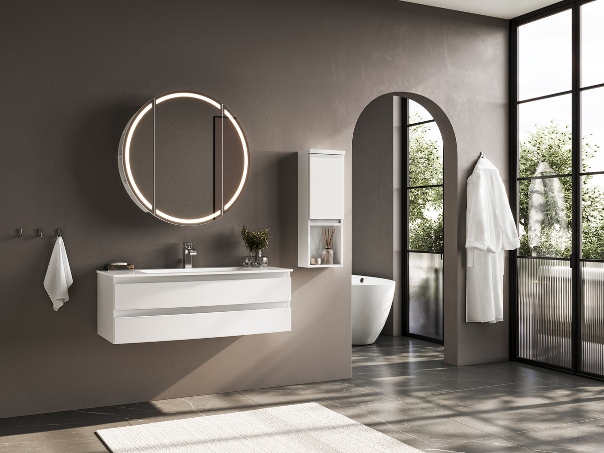 "Vora" set washbasin &amp; base cabinet evermite 120 cm