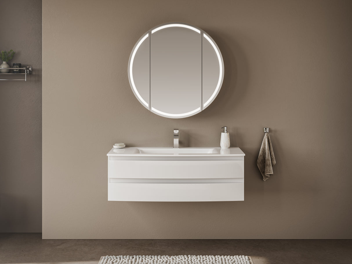 "Vora" set washbasin &amp; base cabinet evermite 120 cm