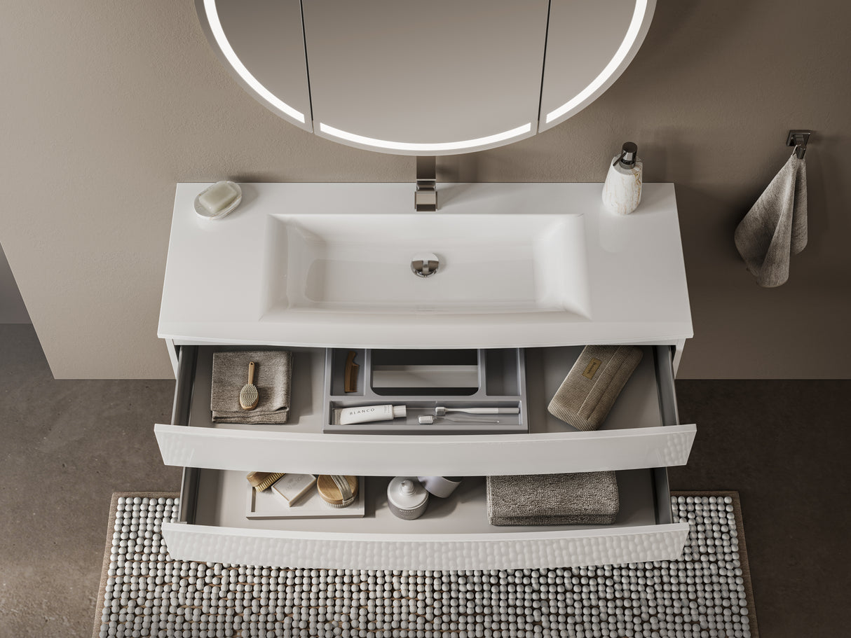 "Vora" set washbasin &amp; base cabinet evermite 120 cm