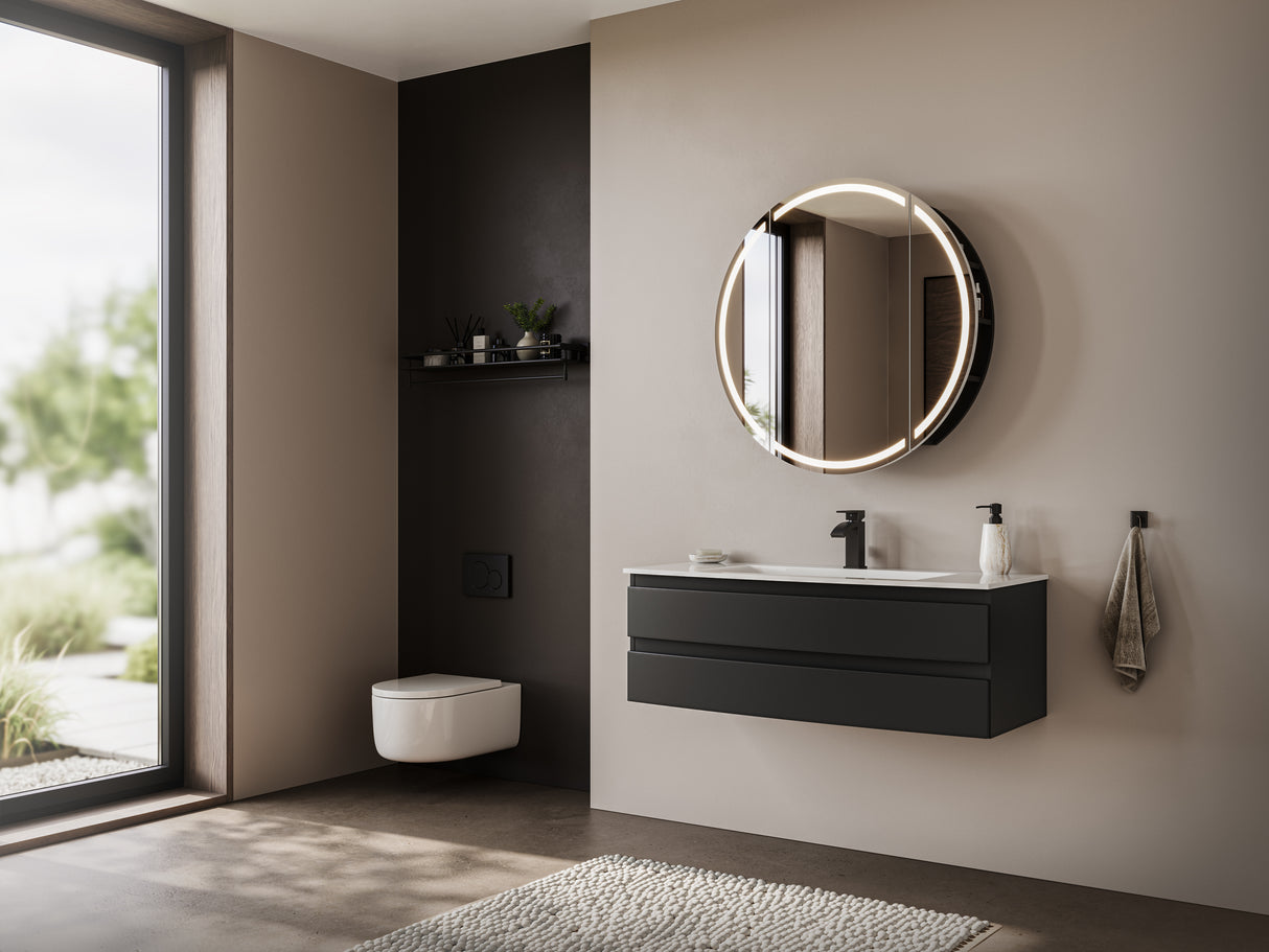 "Vora" set washbasin &amp; base cabinet evermite 120 cm