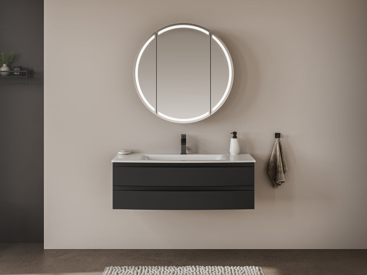 "Vora" set washbasin &amp; base cabinet evermite 120 cm