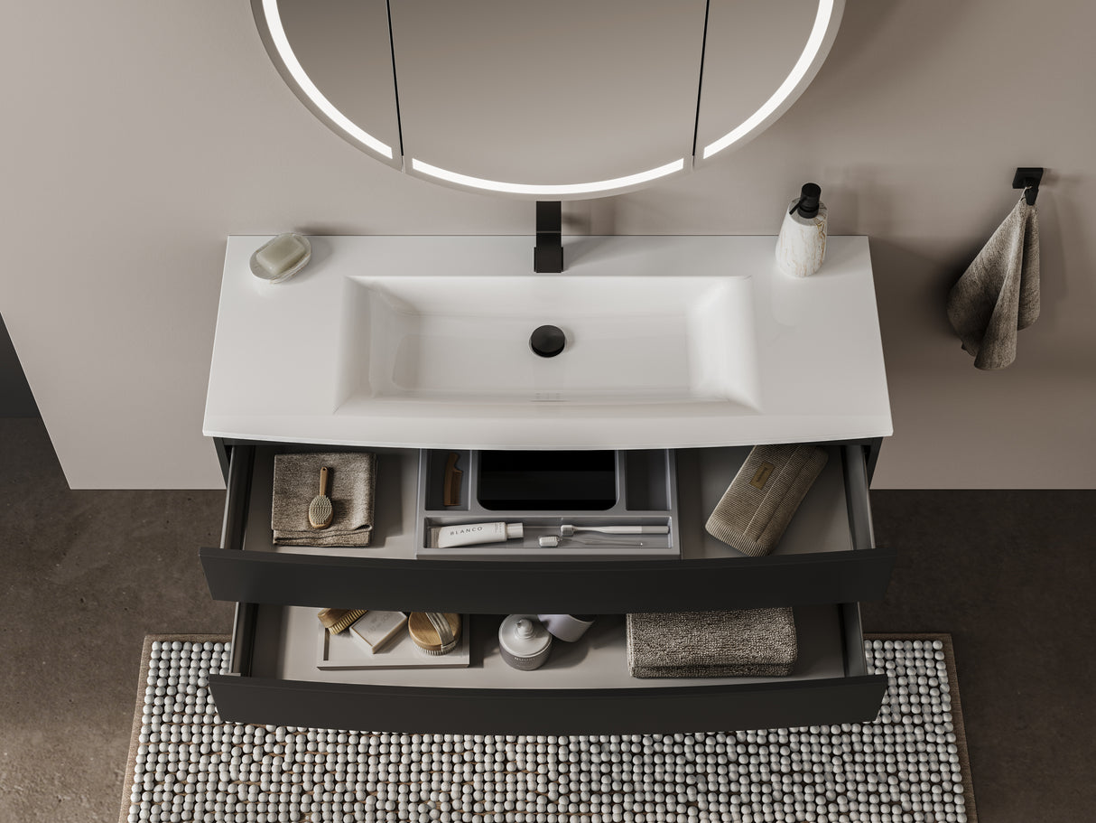 "Vora" set washbasin &amp; base cabinet evermite 120 cm