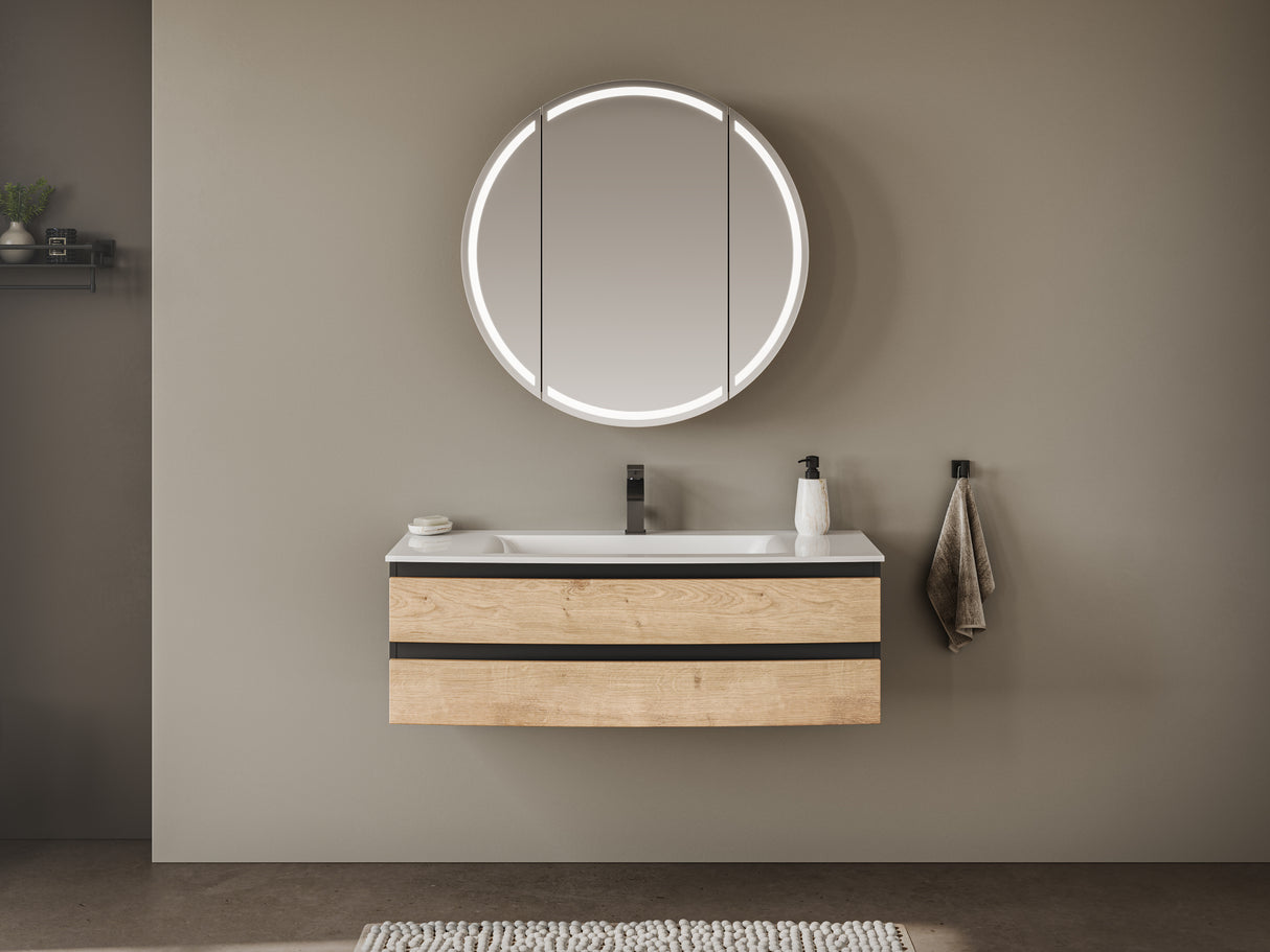 "Vora" set washbasin &amp; base cabinet evermite 120 cm