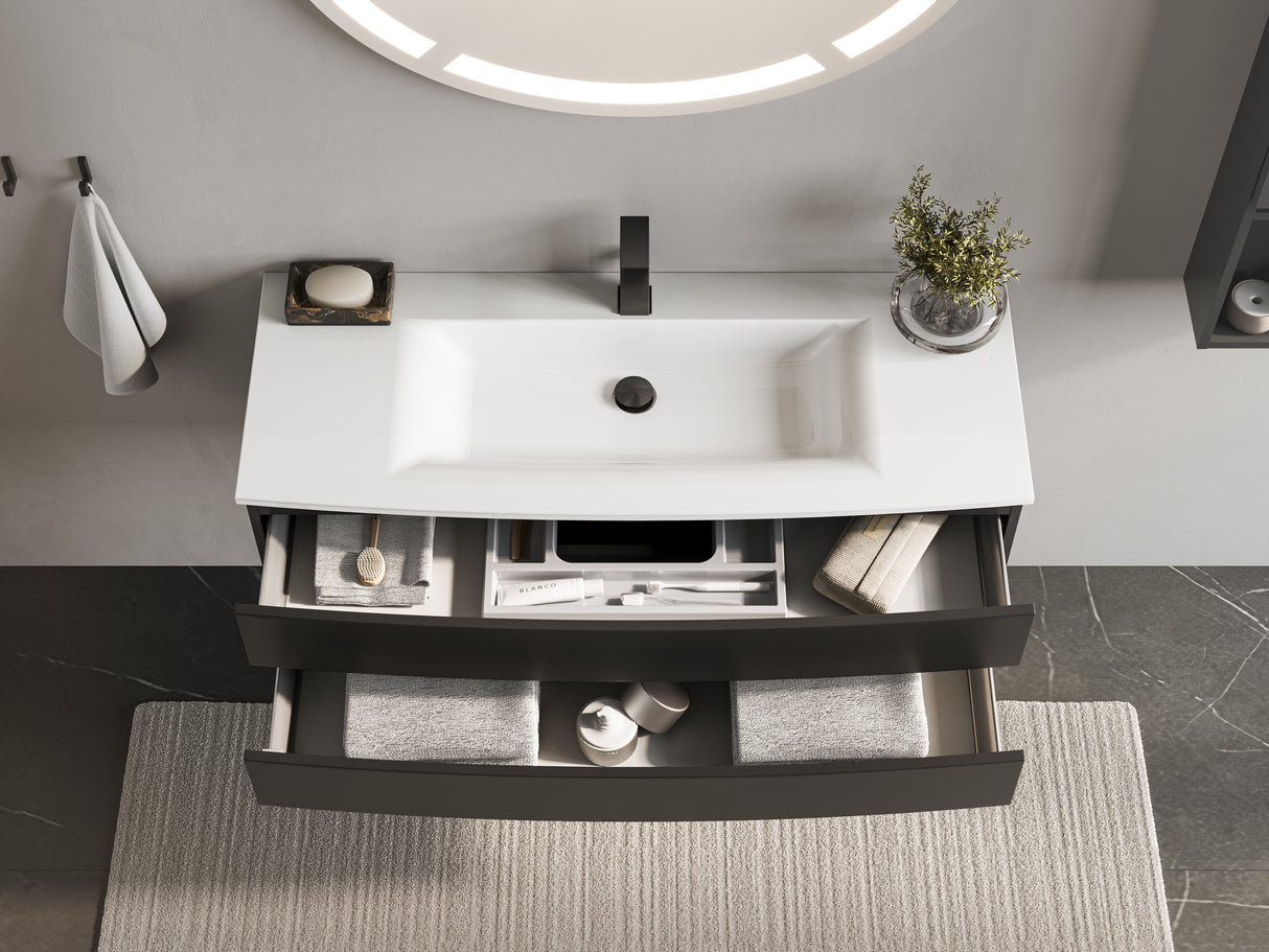 "Vora" set washbasin &amp; base cabinet evermite 120 cm