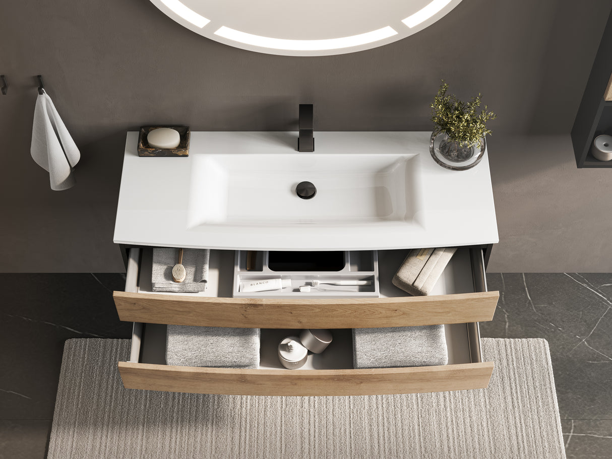 "Vora" set washbasin &amp; base cabinet evermite 120 cm