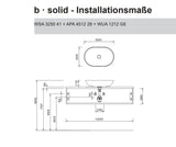 "b.solid" Set mit Aufsatz-WT und Waschtischunterschrank 120cm