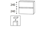 Unterschrank UNA4360TG mit 2 Auszügen 60 cm breit